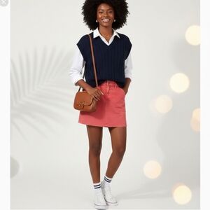VINEYARD VINES  Womens 0 pink mini jeans skirt